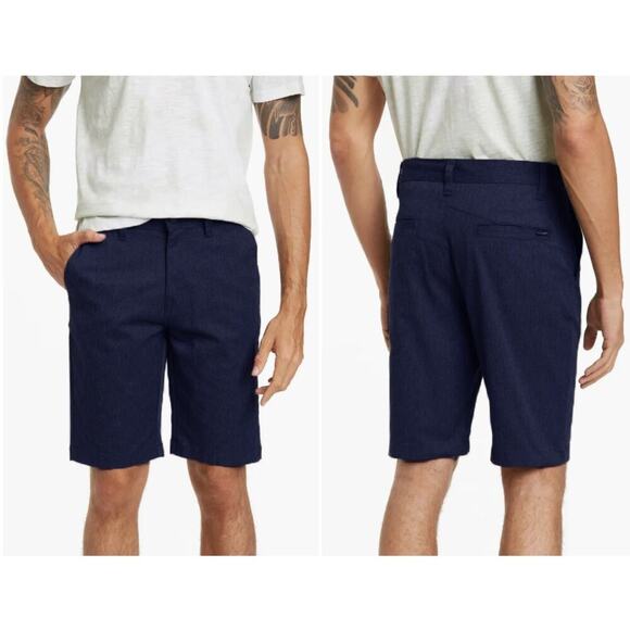 Volcom Men's VMonty Stretch 22 Navy Blue Chino Shorts Preppy Classic Casual NWT - Picture 1 of 13